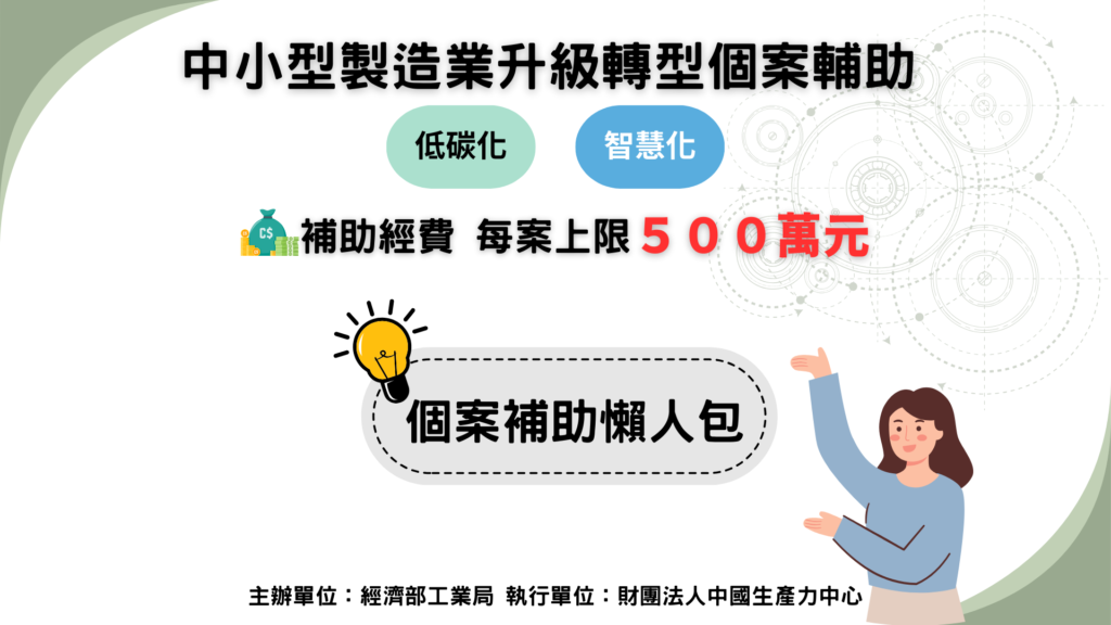 CITD 112年經濟部中小型製造業低碳及智慧化升級轉型個案補助